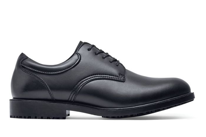 Mens black slip resistant dress shoes