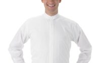 Men's band collar dress shirts