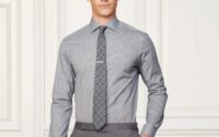 Light gray mens dress shirt