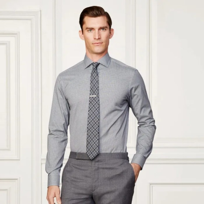 Light gray mens dress shirt