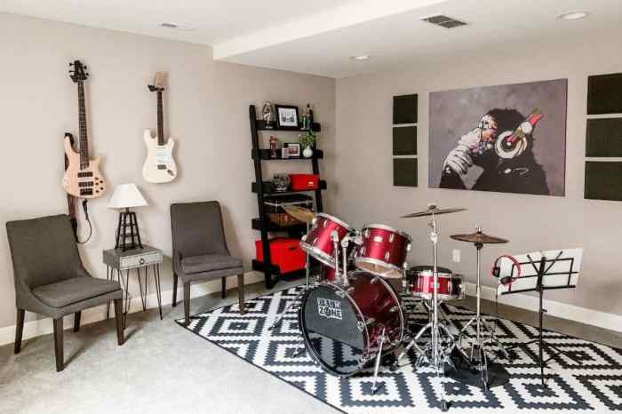 Music room decorate ideas decorating decor red living eclectic wall colors guitar extra cool instruments idea walls