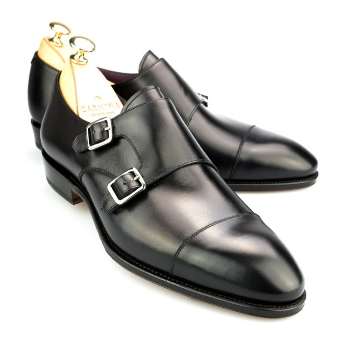 Mens dress shoes double monk strap