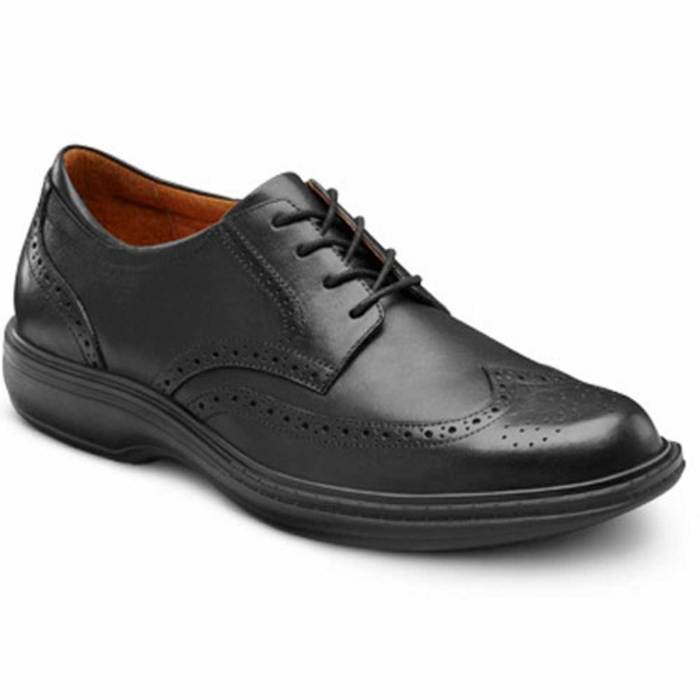 Mens extra wide black dress shoes