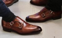 Mens dress shoes double monk strap