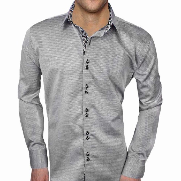 Metallic gold mens dress shirt