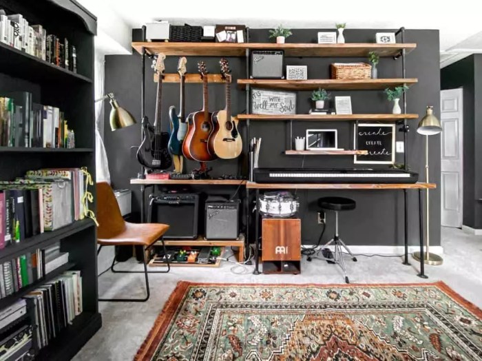 How to decorate a home music room