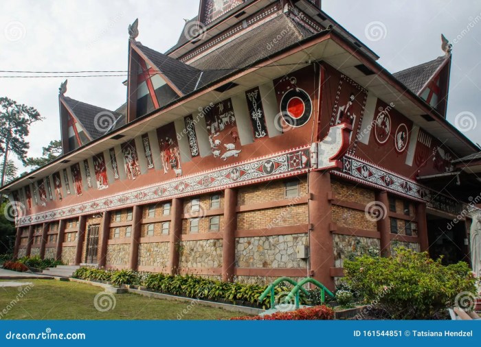 Desain tempat parkir atap rumah adat batak